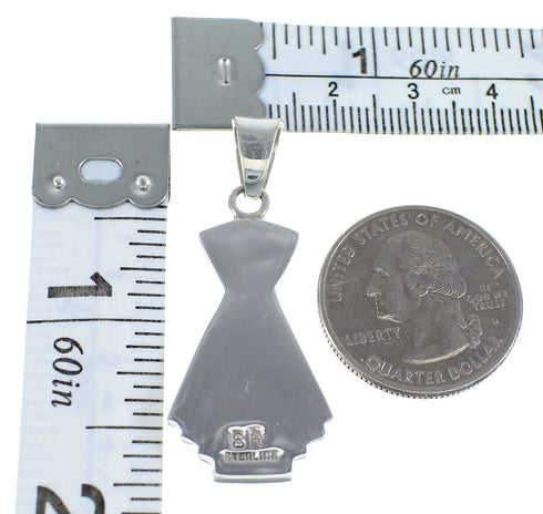 Southwest Multicolor Inlay Sterling Silver Pendant RX54323